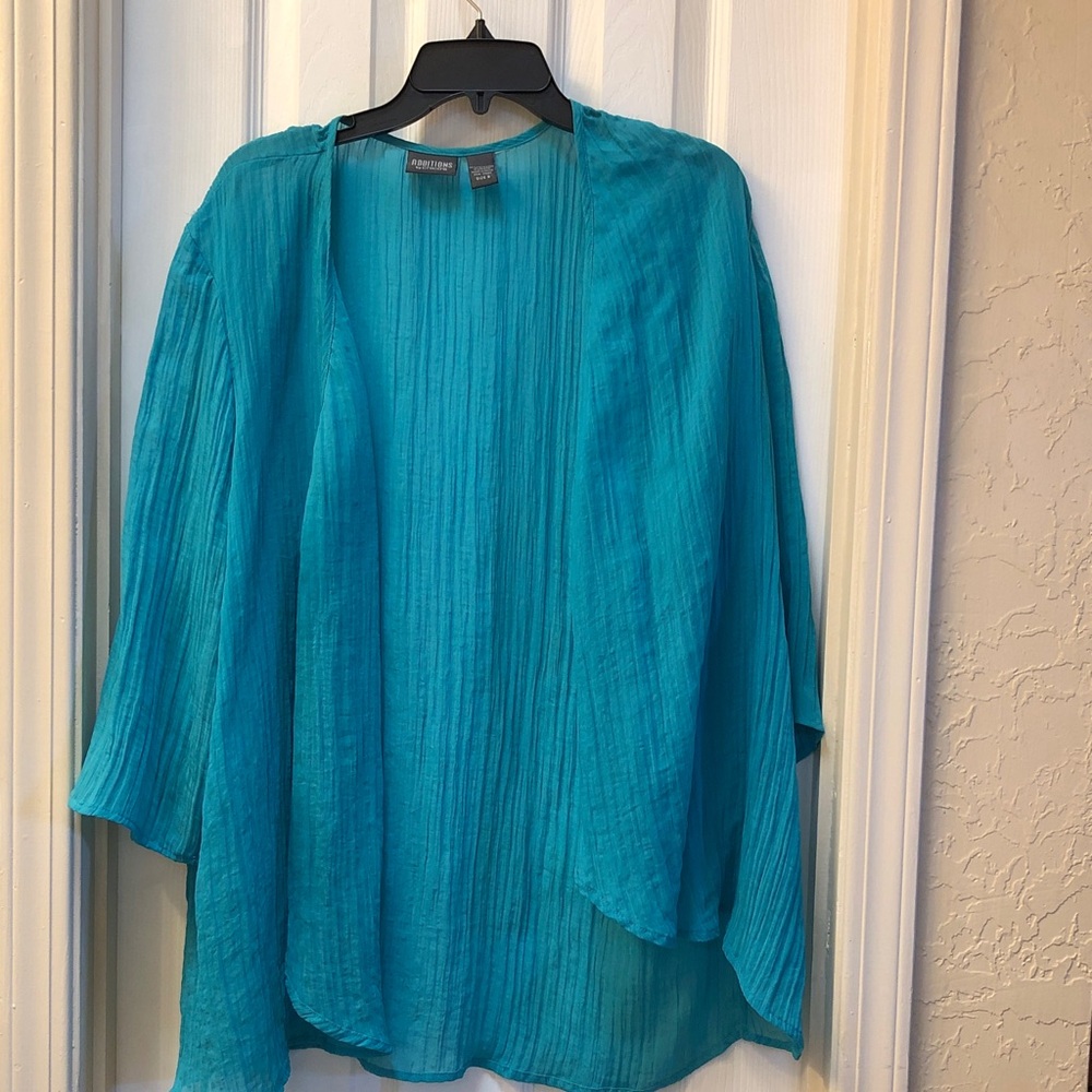 Chico's Vibrant Blue Open-Front Poncho